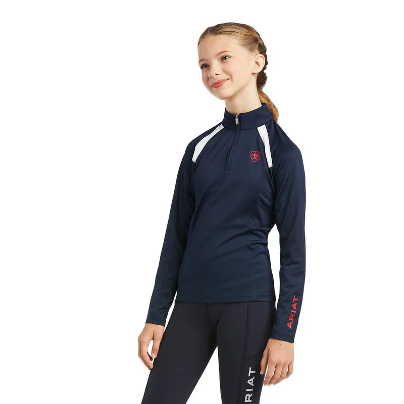 Ariat Youth Sunstopper 2.0 quarter zip Baselayer TEAM